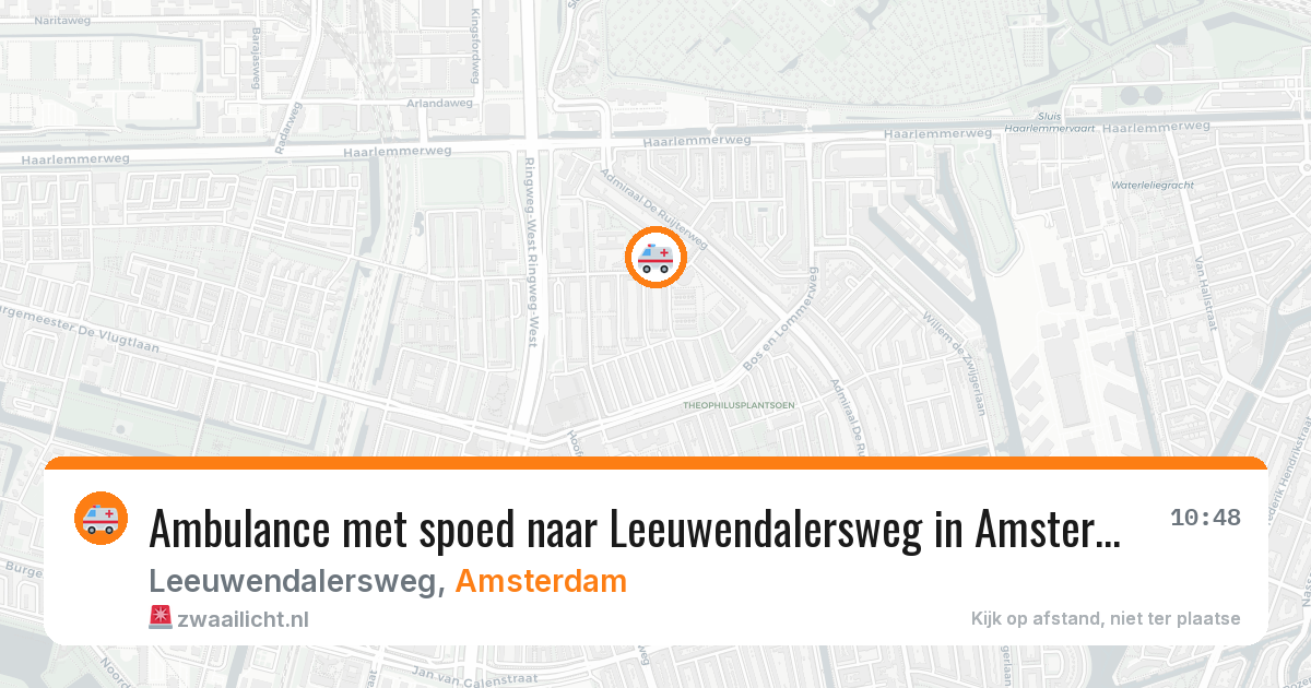 Ambulance met spoed naar Leeuwendalersweg in Amsterdam — 28 mrt 2026