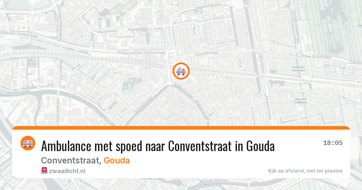 Ambulance met spoed naar Conventstraat in Gouda — 31 mei 2026