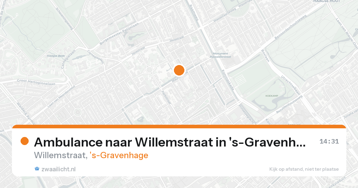 Ambulance naar Willemstraat in 's-Gravenhage — 18 aug 2026