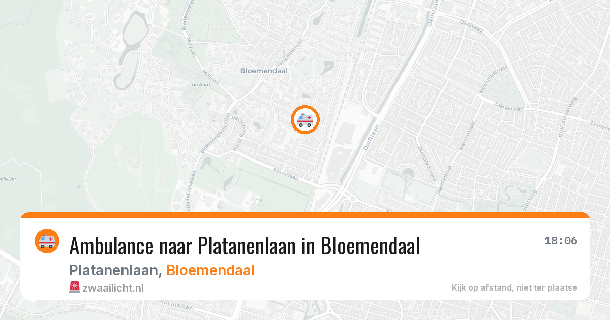 Ambulance naar Platanenlaan in Bloemendaal — 9 aug 2026