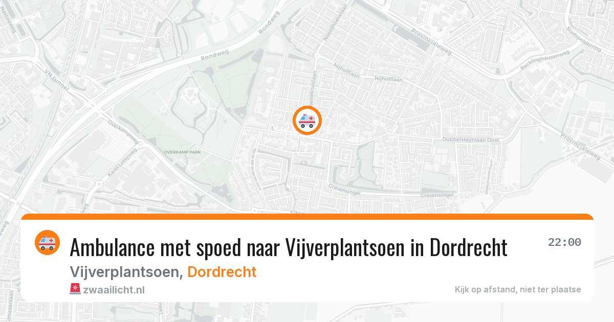 Ambulance met spoed naar Vijverplantsoen in Dordrecht — 16 mei 2026