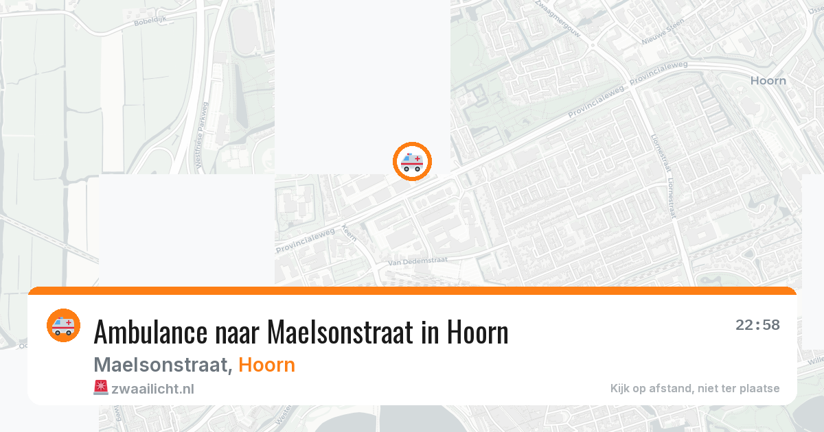 Ambulance naar Maelsonstraat in Hoorn — 1 aug 2026