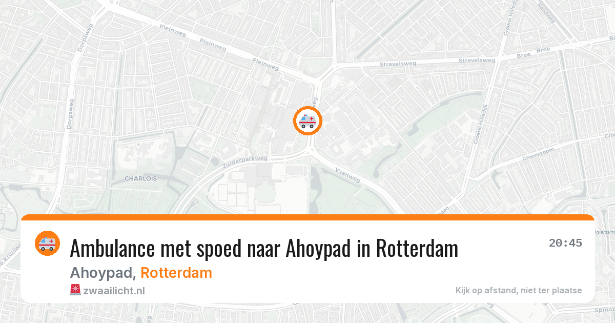 Ambulance met spoed naar Ahoypad in Rotterdam — 14 mei 2026