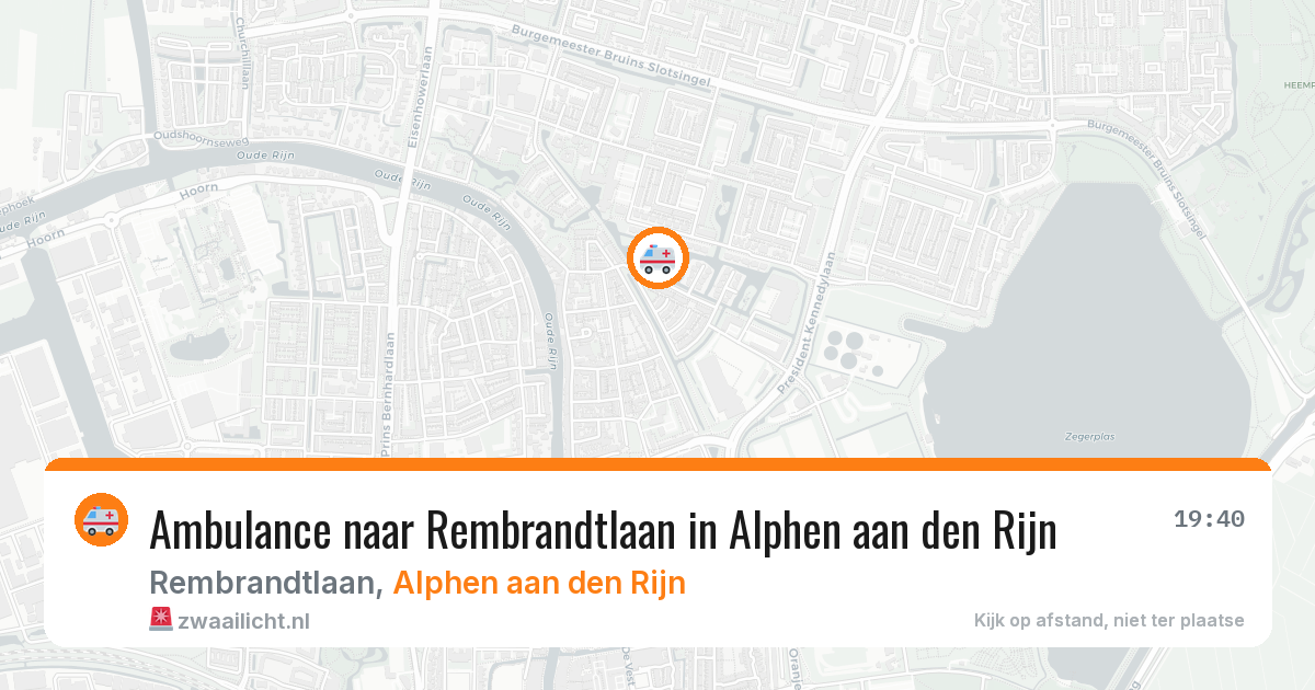 Ambulance naar Rembrandtlaan in Alphen aan den Rijn — 17 mrt 2026