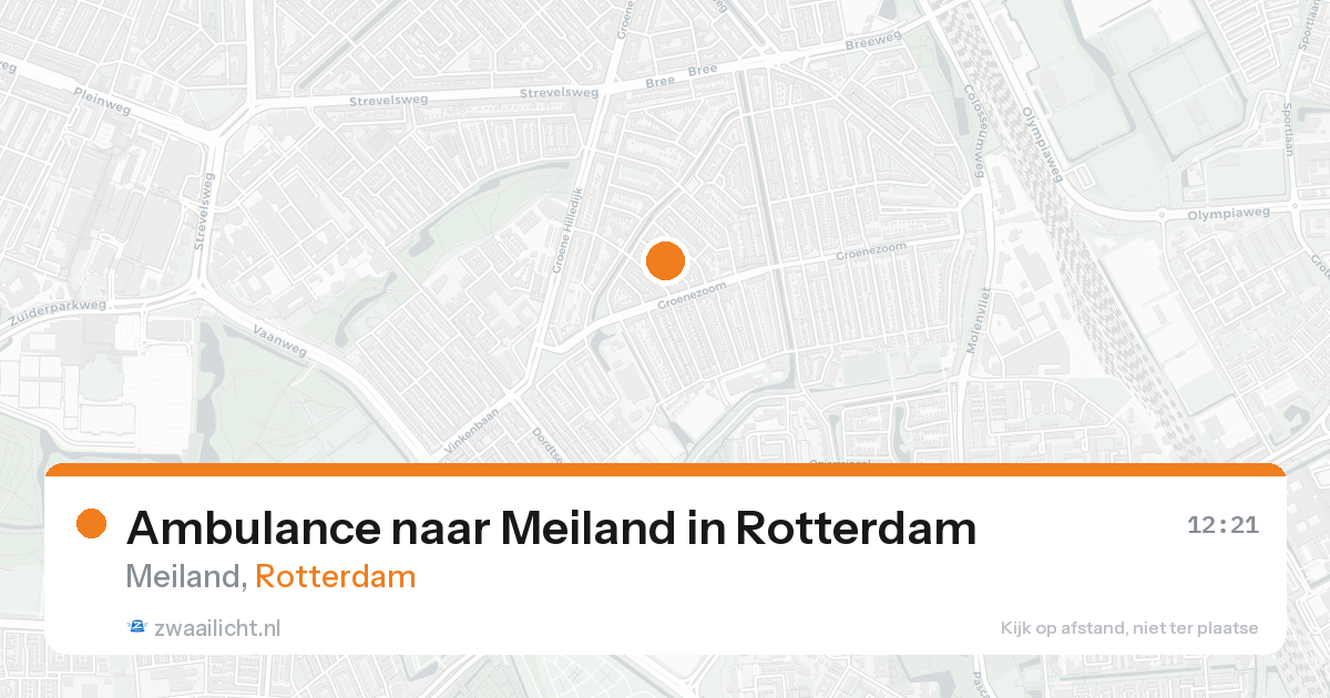 Ambulance naar Meiland in Rotterdam — 24 aug 2026