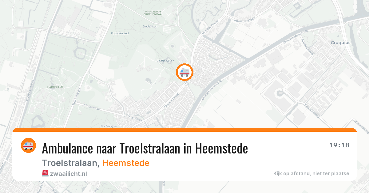 Ambulance naar Troelstralaan in Heemstede — 30 jun 2026