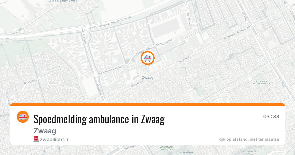 Spoedmelding ambulance in Zwaag — 23 jun 2026