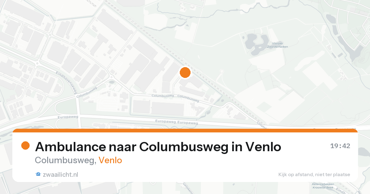 Ambulance naar Columbusweg in Venlo — 17 aug 2026