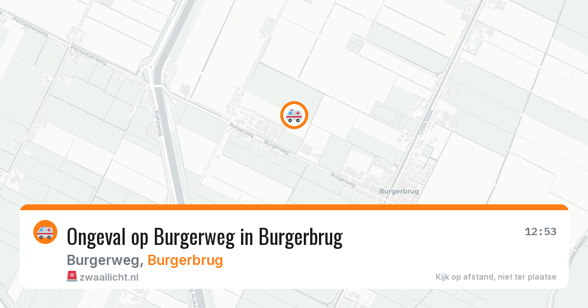 Ongeval op Burgerweg in Burgerbrug — 14 aug 2026