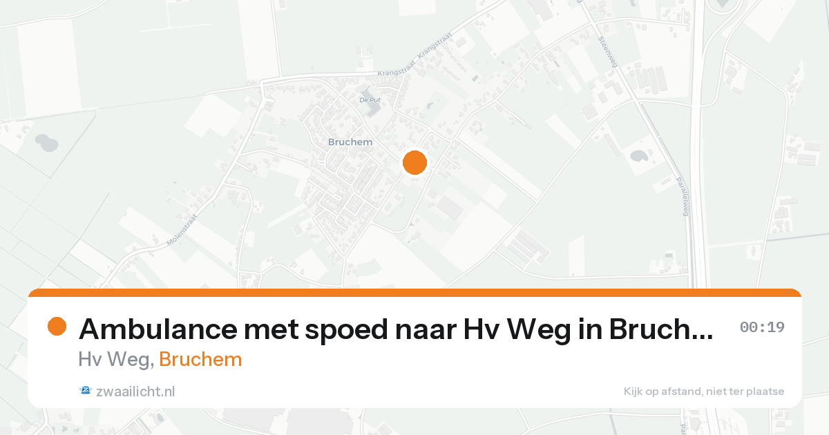 Ambulance met spoed naar Hv Weg in Bruchem — 16 aug 2026