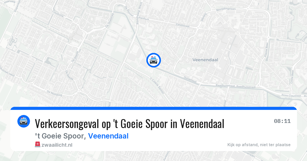 Verkeersongeval op 't Goeie Spoor in Veenendaal — 14 mrt 2026