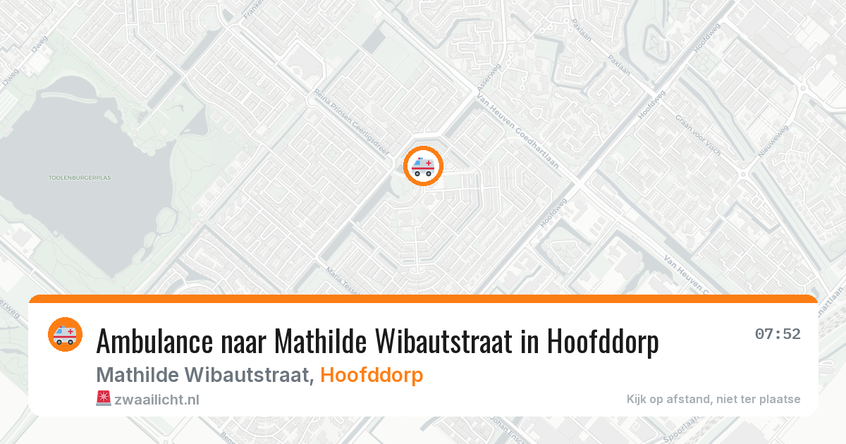Ambulance naar Mathilde Wibautstraat in Hoofddorp — 25 jun 2026