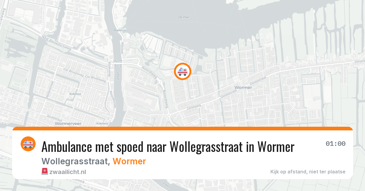 Ambulance met spoed naar Wollegrasstraat in Wormer — 10 apr 2026