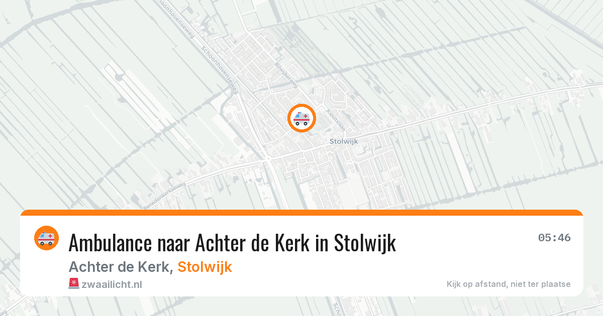 Ambulance naar Achter de Kerk in Stolwijk — 19 mei 2026