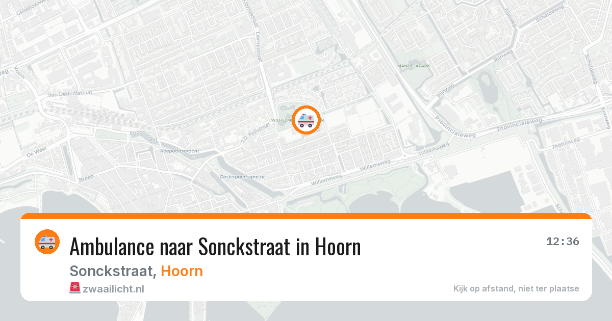 Ambulance naar Sonckstraat in Hoorn — 17 mei 2026