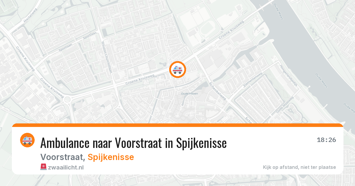 Ambulance naar Voorstraat in Spijkenisse — 19 mrt 2026