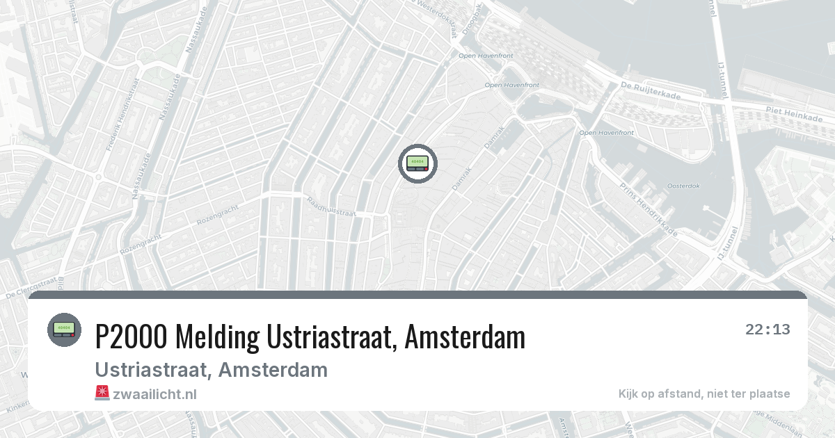 P2000 Melding Ustriastraat, Amsterdam — 5 jul 2026