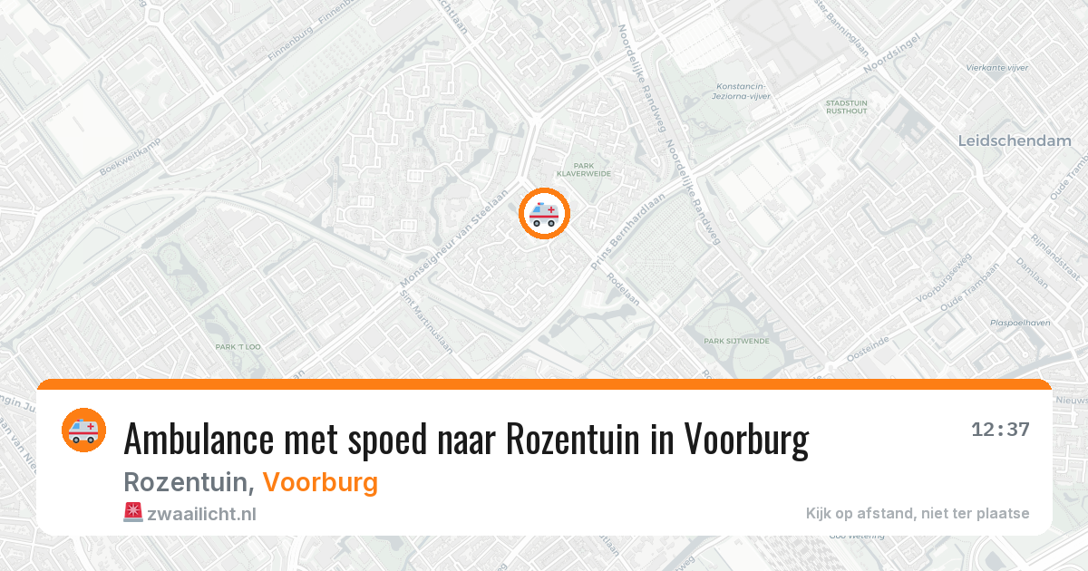 Ambulance met spoed naar Rozentuin in Voorburg — 30 mrt 2026