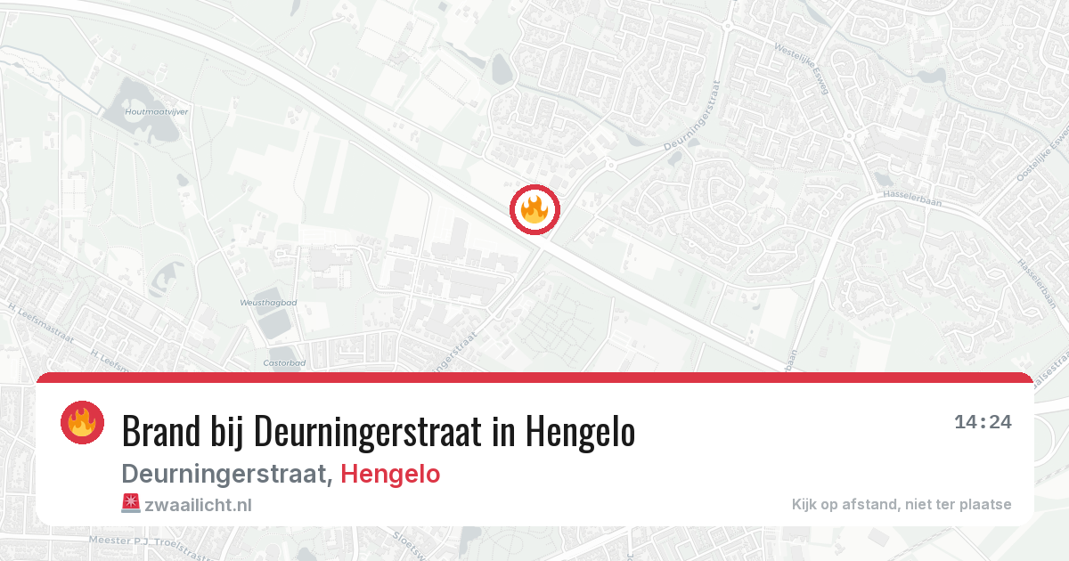Brand bij Deurningerstraat in Hengelo — 20 jun 2026