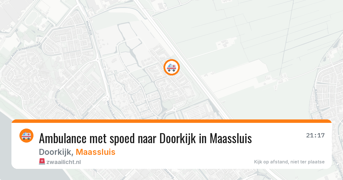 Ambulance met spoed naar Doorkijk in Maassluis — 11 aug 2026