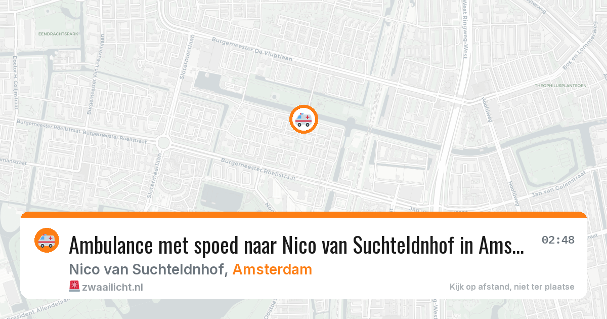 Ambulance met spoed naar Nico van Suchteldnhof in Amsterdam — 1 jul 2026