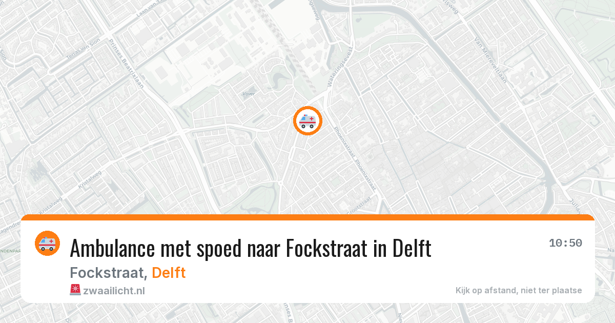 Ambulance met spoed naar Fockstraat in Delft — 27 feb 2026