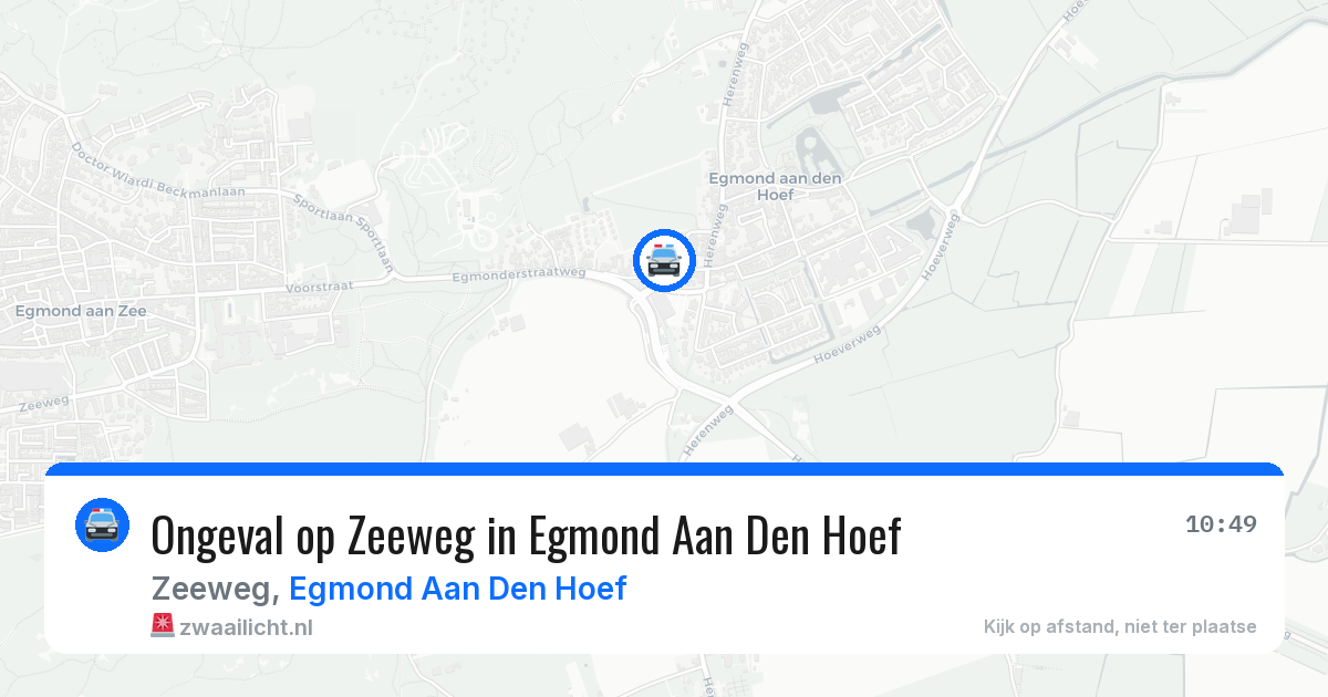 Ongeval op Zeeweg in Egmond Aan Den Hoef — 21 mrt 2026