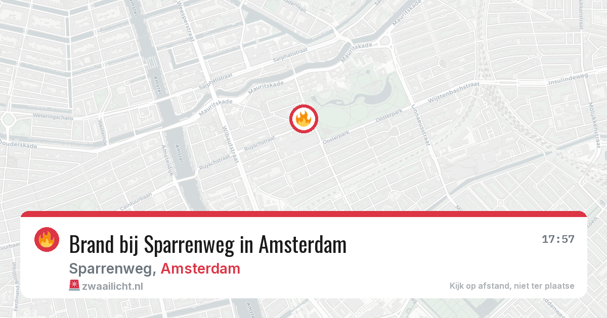 Brand bij Sparrenweg in Amsterdam — 29 jun 2026