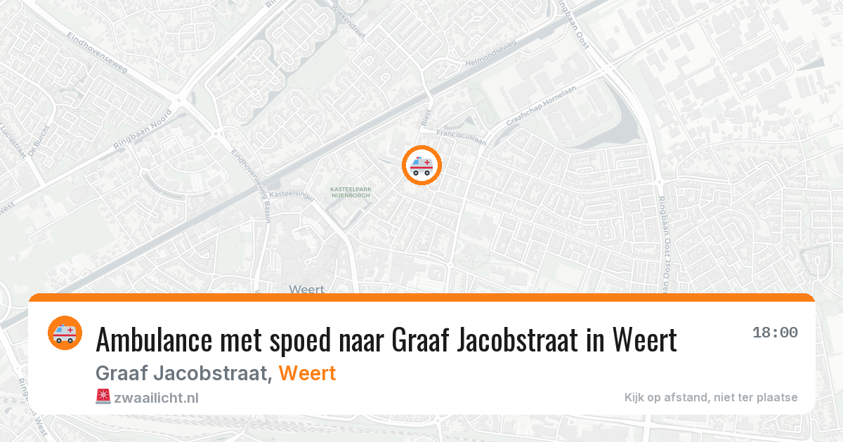 Ambulance met spoed naar Graaf Jacobstraat in Weert — 8 apr 2026