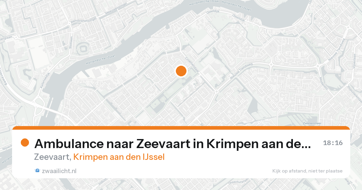 Ambulance naar Zeevaart in Krimpen aan den IJssel — 25 aug 2026