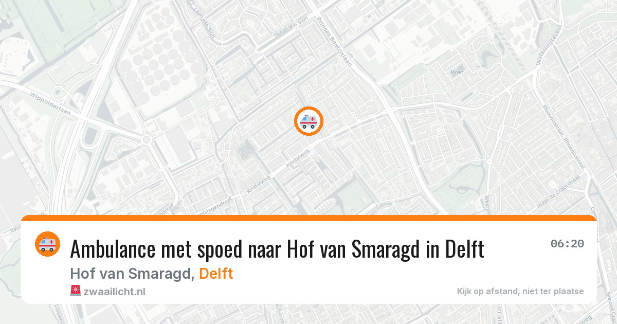 Ambulance met spoed naar Hof van Smaragd in Delft — 17 feb 2026