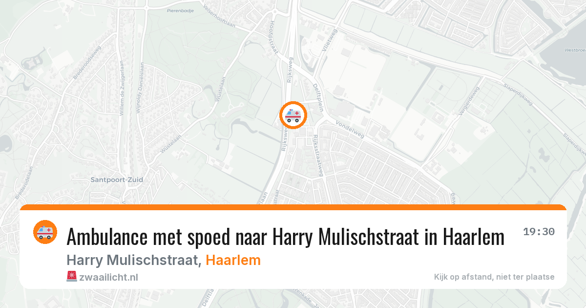 Ambulance met spoed naar Harry Mulischstraat in Haarlem — 26 jul 2026