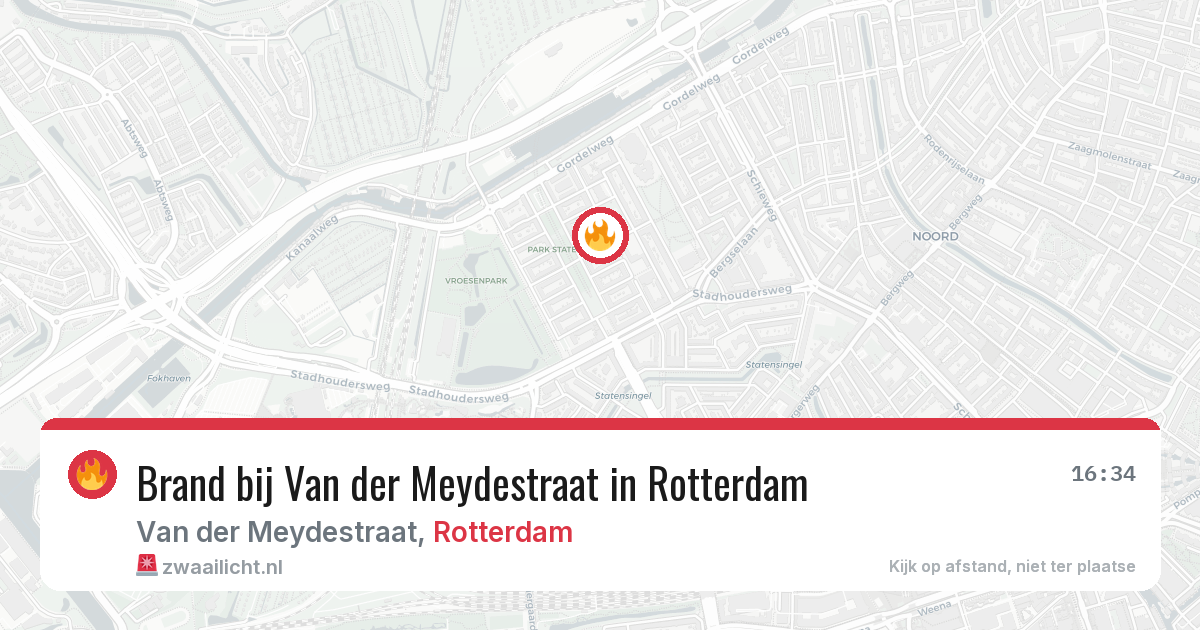 Brand bij Van der Meydestraat in Rotterdam — 24 mei 2026