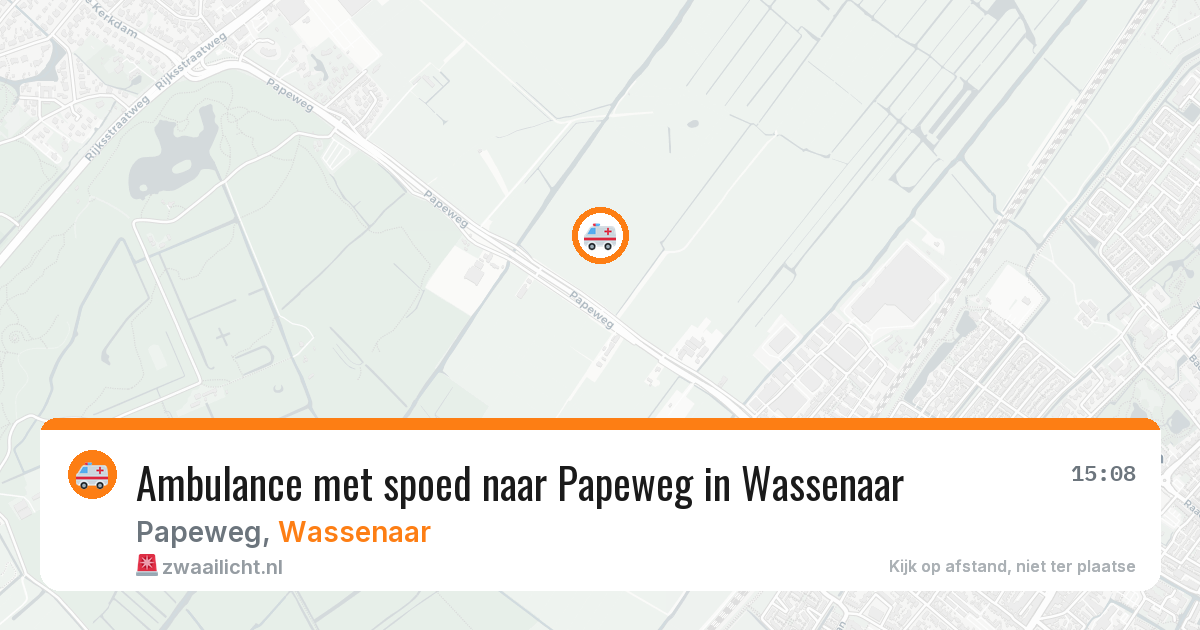 Ambulance met spoed naar Papeweg in Wassenaar — 1 jul 2026