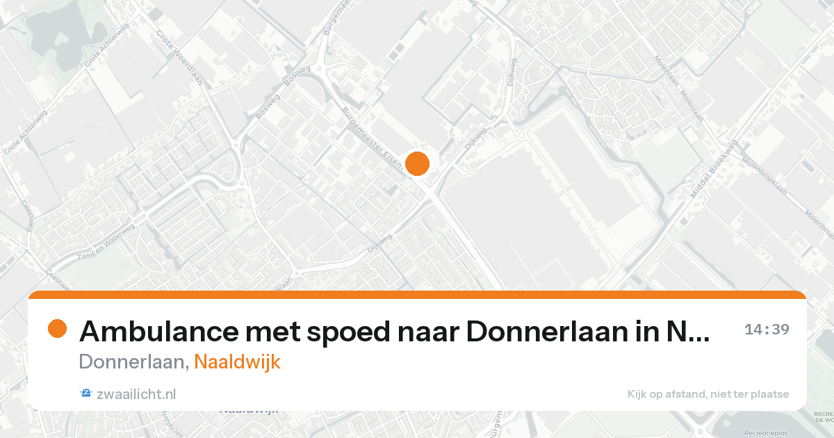 Ambulance met spoed naar Donnerlaan in Naaldwijk — 14 mei 2026