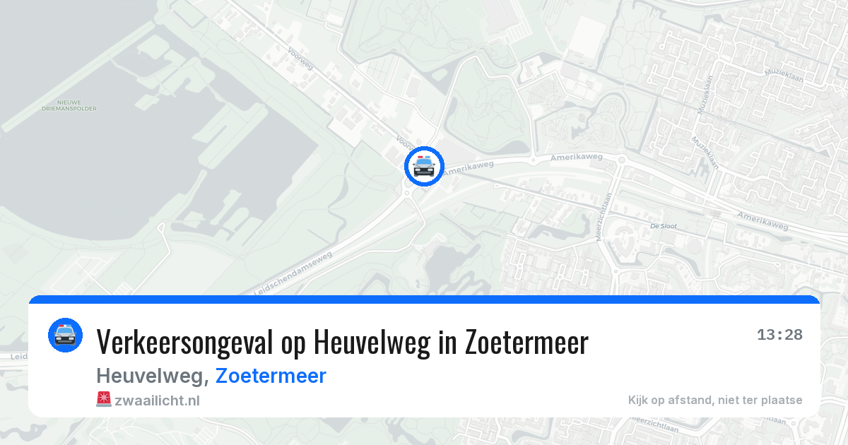 Verkeersongeval op Heuvelweg in Zoetermeer — 1 apr 2026