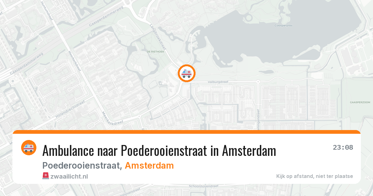 Ambulance naar Poederooienstraat in Amsterdam — 14 mei 2026