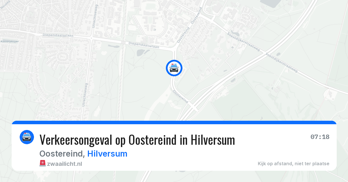 Verkeersongeval op Oostereind in Hilversum — 22 jun 2026