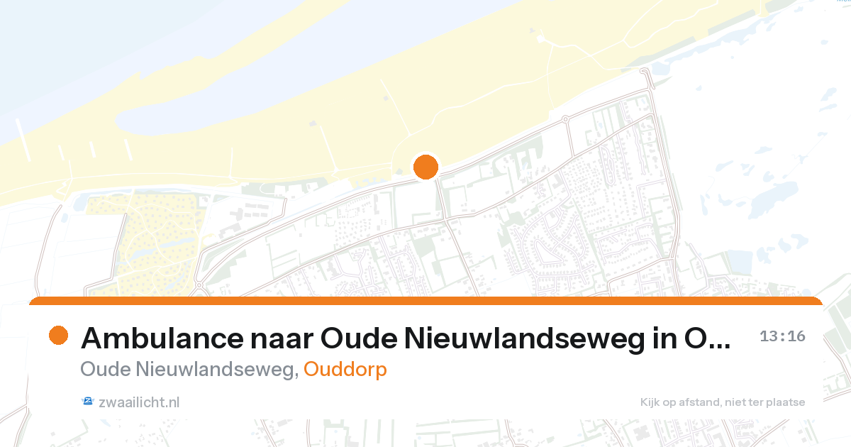 Ambulance naar Oude Nieuwlandseweg in Ouddorp — 26 aug 2026
