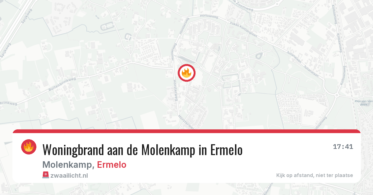 Woningbrand aan de Molenkamp in Ermelo — 18 mrt 2026