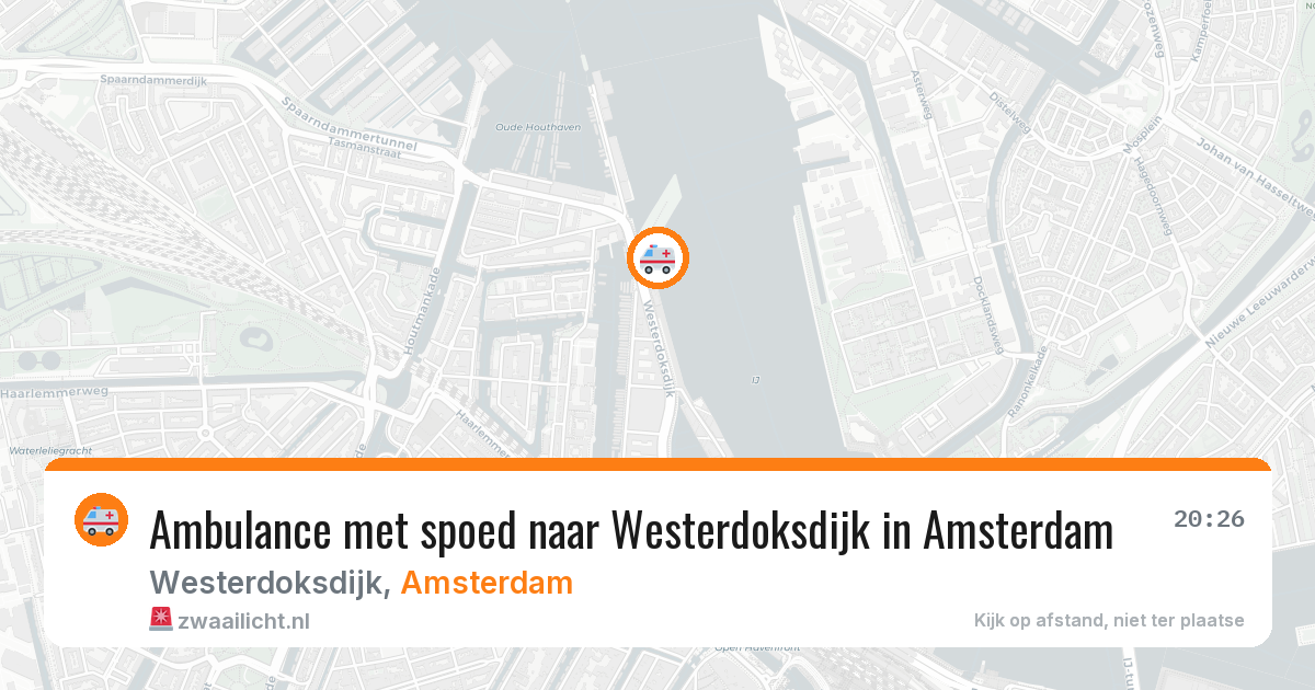 Ambulance met spoed naar Westerdoksdijk in Amsterdam — 10 aug 2026