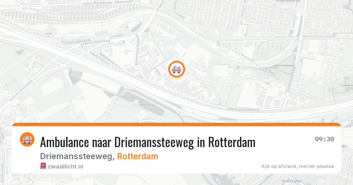 Ambulance naar Driemanssteeweg in Rotterdam — 10 aug 2026