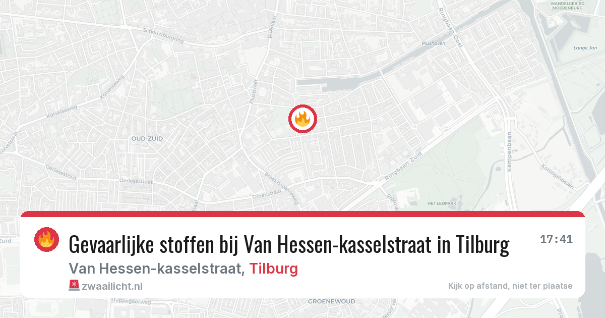 Gevaarlijke stoffen bij Van Hessen-kasselstraat in Tilburg — 19 jun 2026