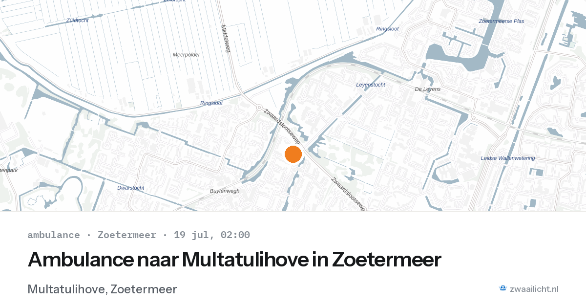 Ambulance naar Multatulihove in Zoetermeer — 19 jul 2026
