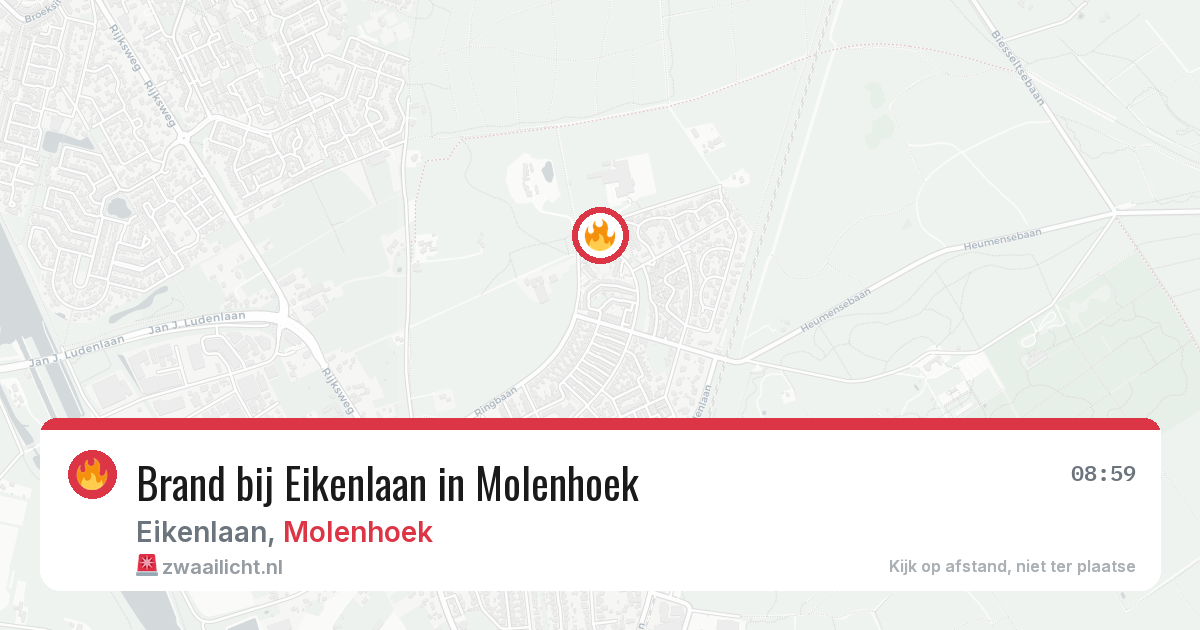 Brand bij Eikenlaan in Molenhoek — 21 mrt 2026