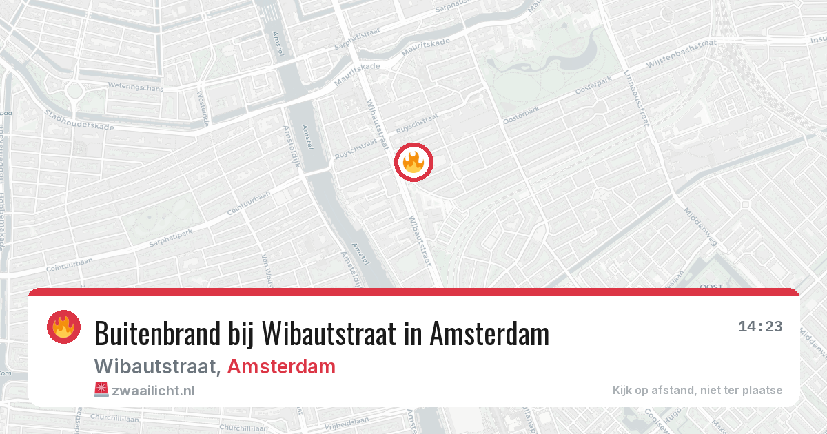 Buitenbrand bij Wibautstraat in Amsterdam — 11 mei 2026