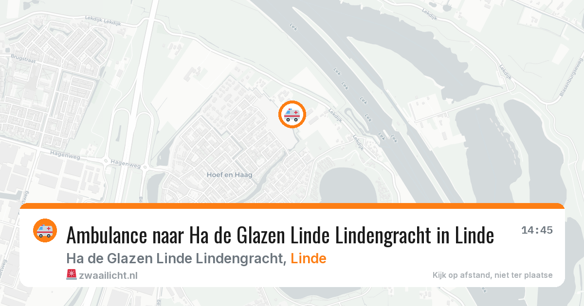 Ambulance naar Ha de Glazen Linde Lindengracht in Linde — 4 feb 2026