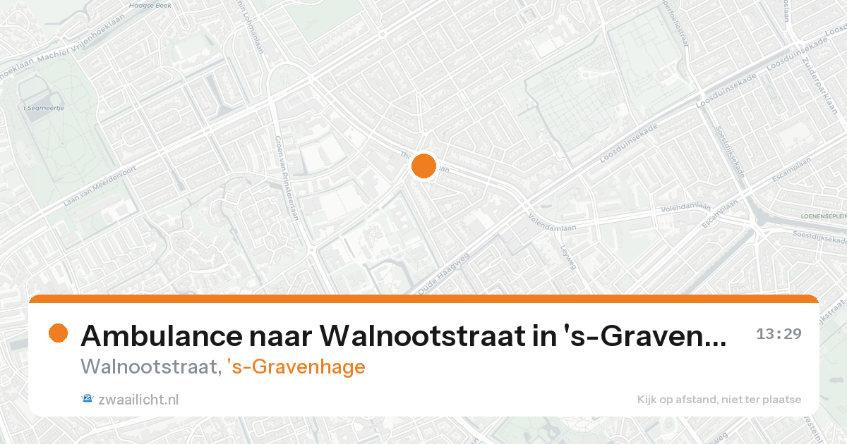 Ambulance naar Walnootstraat in 's-Gravenhage — 20 aug 2026