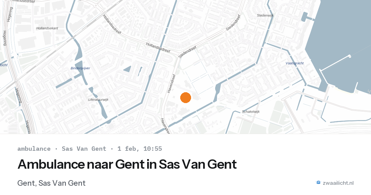 Ambulance naar Gent in Sas Van Gent — 1 feb 2026