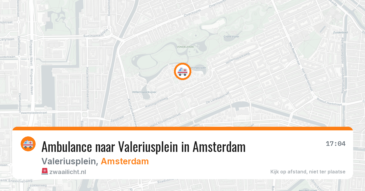 Ambulance naar Valeriusplein in Amsterdam — 7 apr 2026
